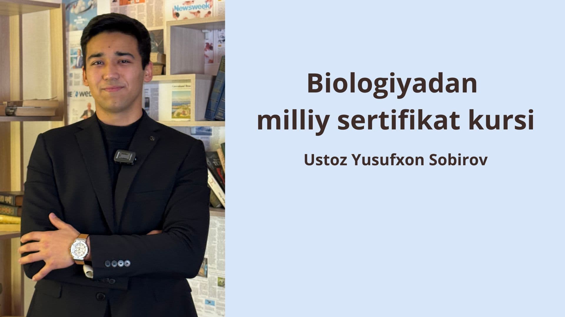 Biologiyadan milliy sertifikat kursi