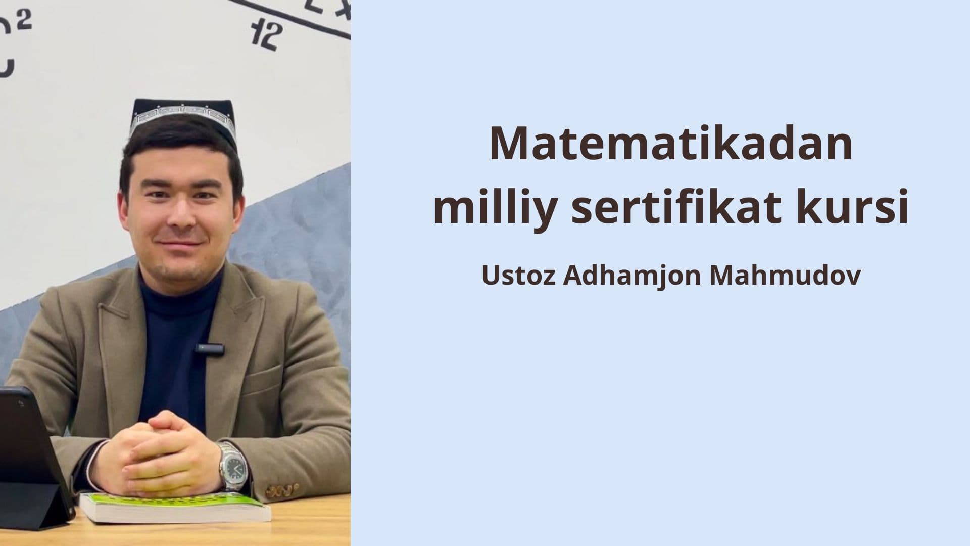 Matematikadan milliy sertifikat kursi