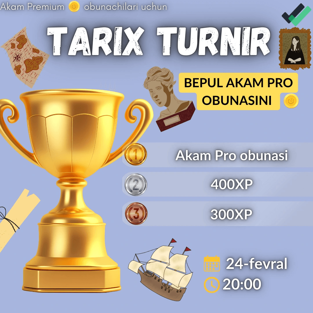 🎉 Tarixchilar Bormi❗️