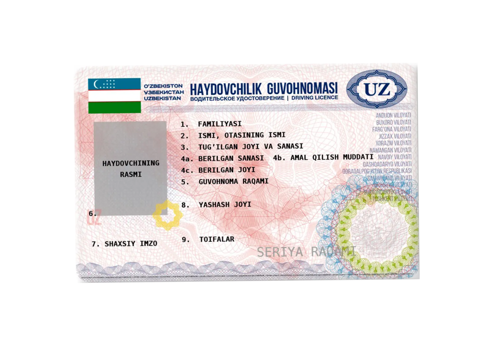 Avto test banneri uchun haydovchilik guvohnomasi Driver's license